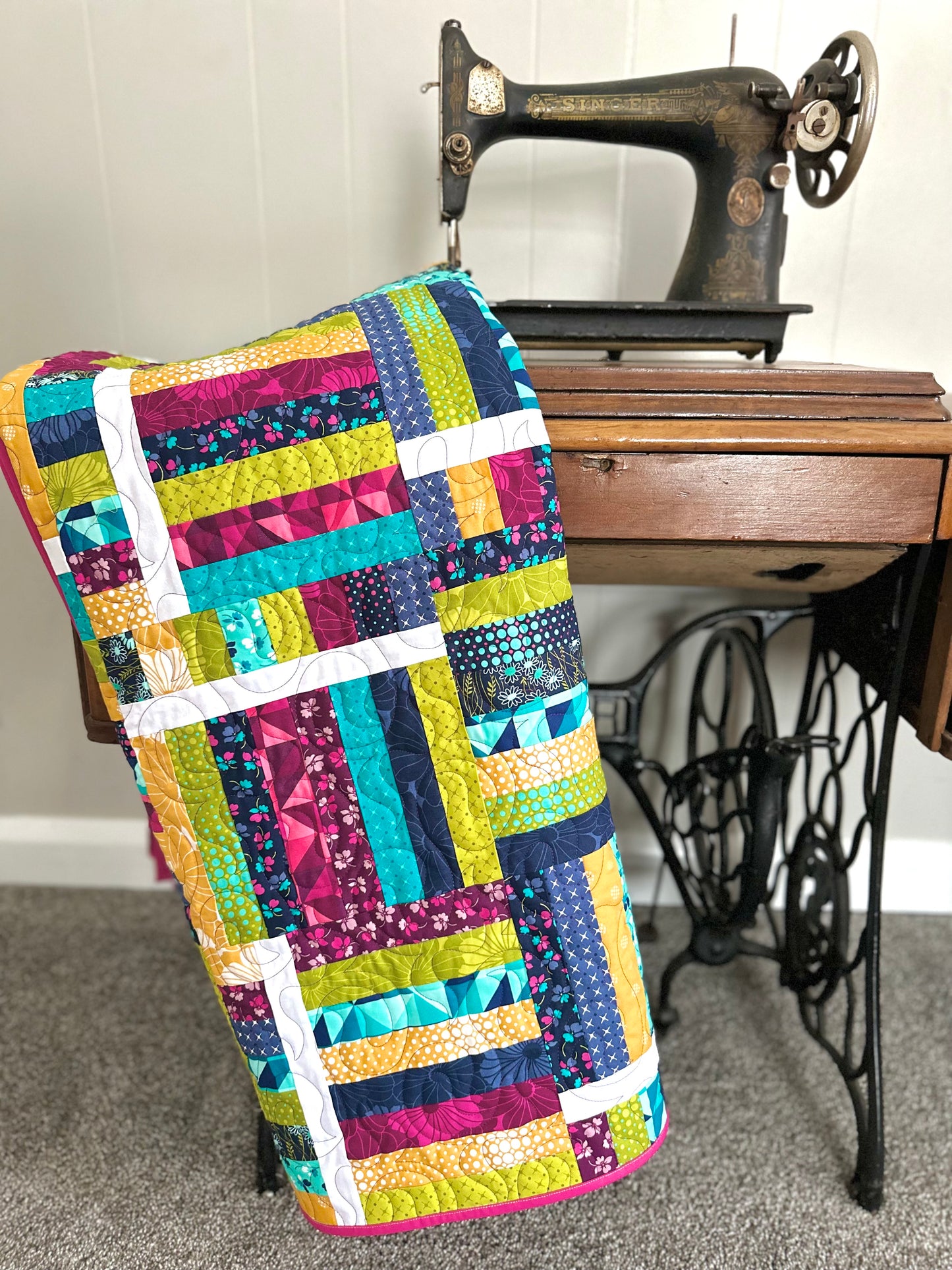 Switchback Rails Quilt PAPER Pattern