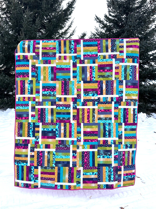 Switchback Rails Quilt PAPER Pattern