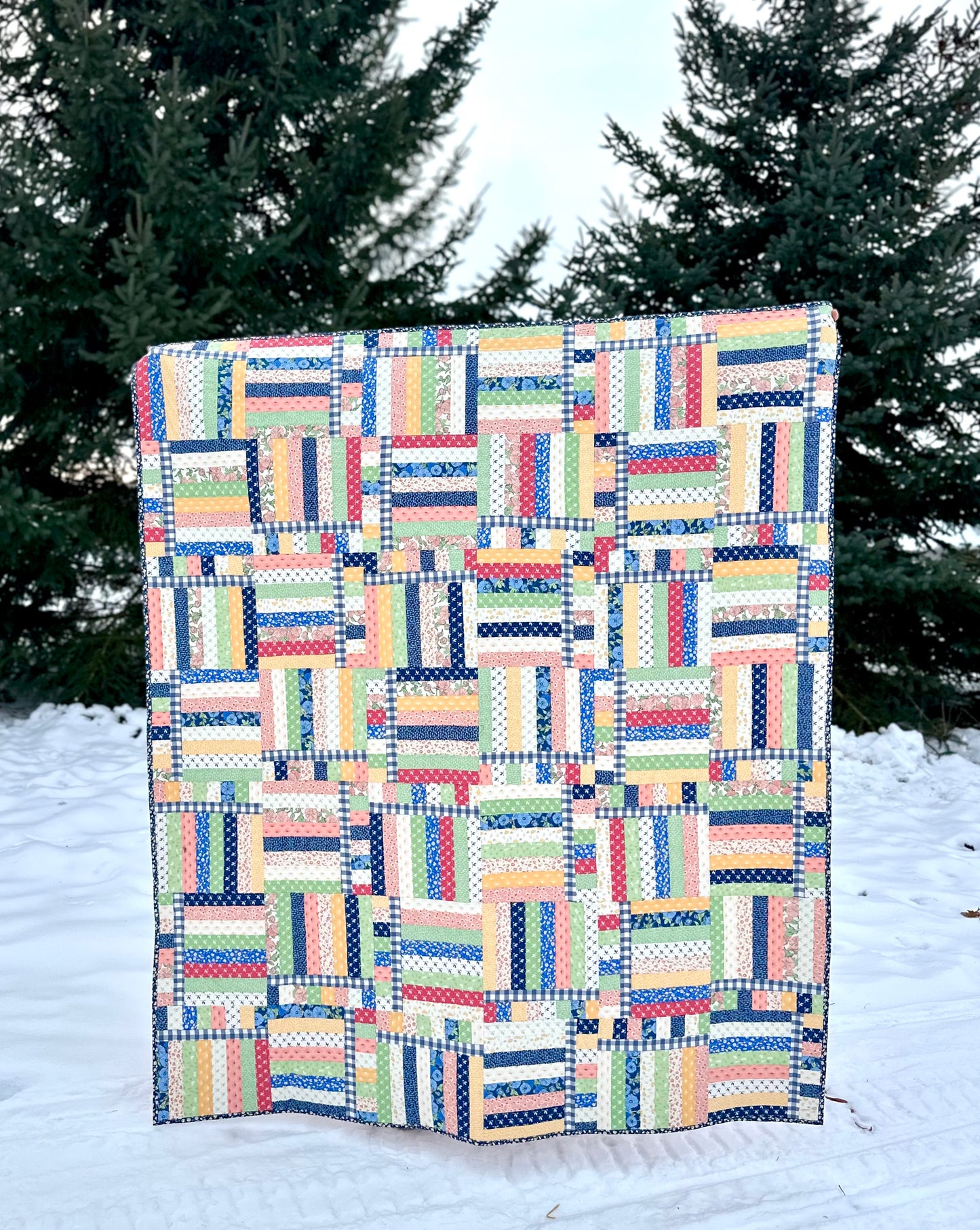 Switchback Rails Quilt PAPER Pattern