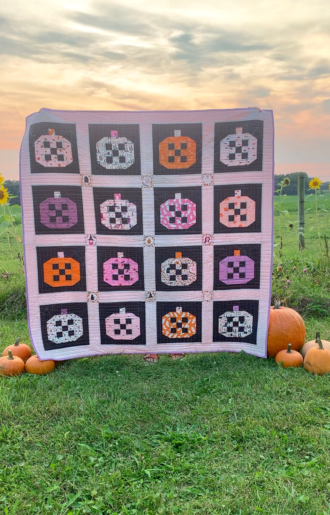 Pumpkin Patched Quilt PAPER Pattern