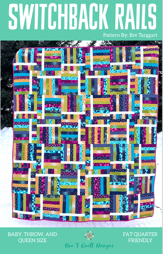 Switchback Rails Quilt PAPER Pattern