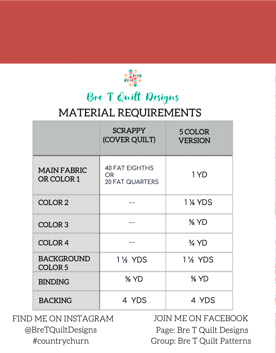 Country Churn Quilt PDF Pattern